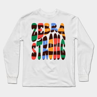 Ehlers-Danlos Syndrome Zebra Strong Retro Multicolor Long Sleeve T-Shirt